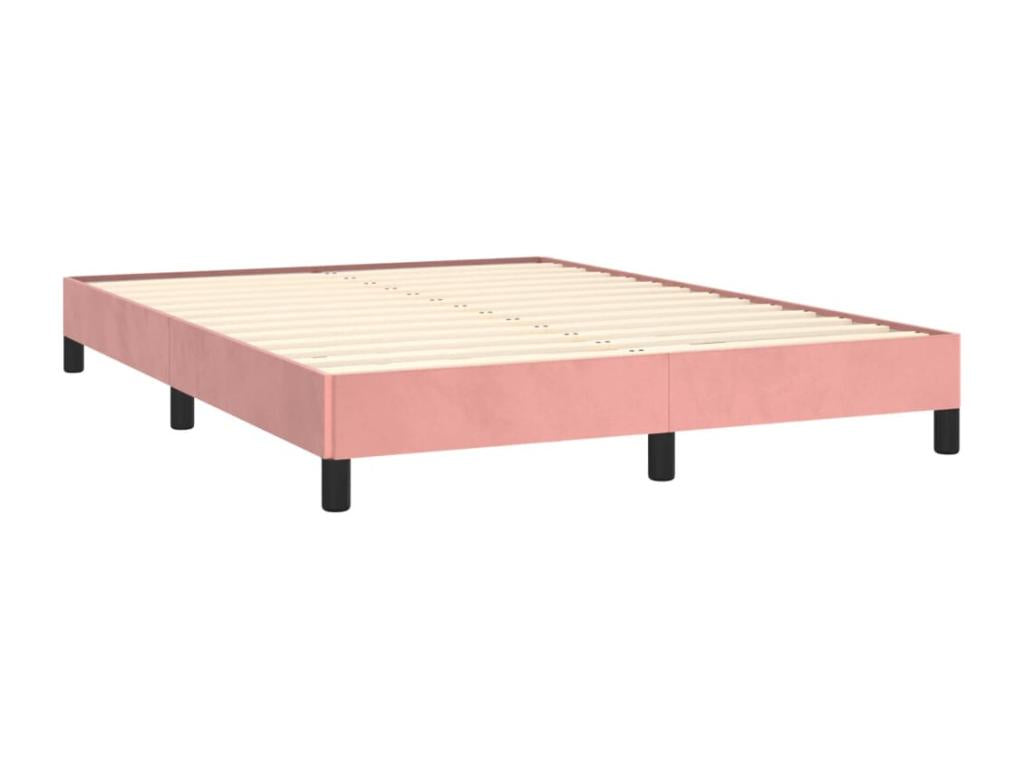 Cadre de lit Rose 140x190 cm Velours ICKL03554