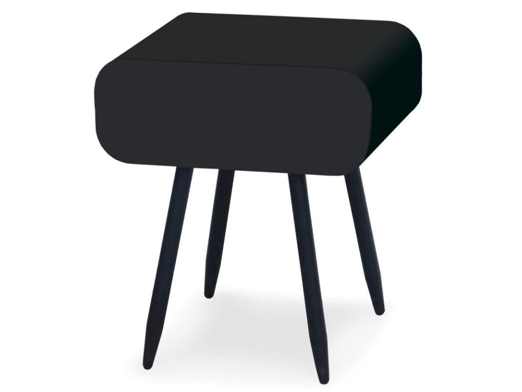 Table de Chevet en Bois 1 Tiroir Ornoir 52cm Noir TJUE87997