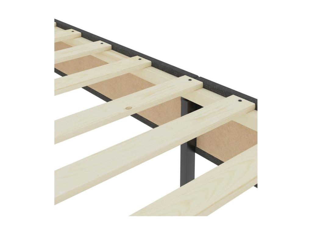 Cadre de lit Gris Tissu 80x200 2 MNZO25473