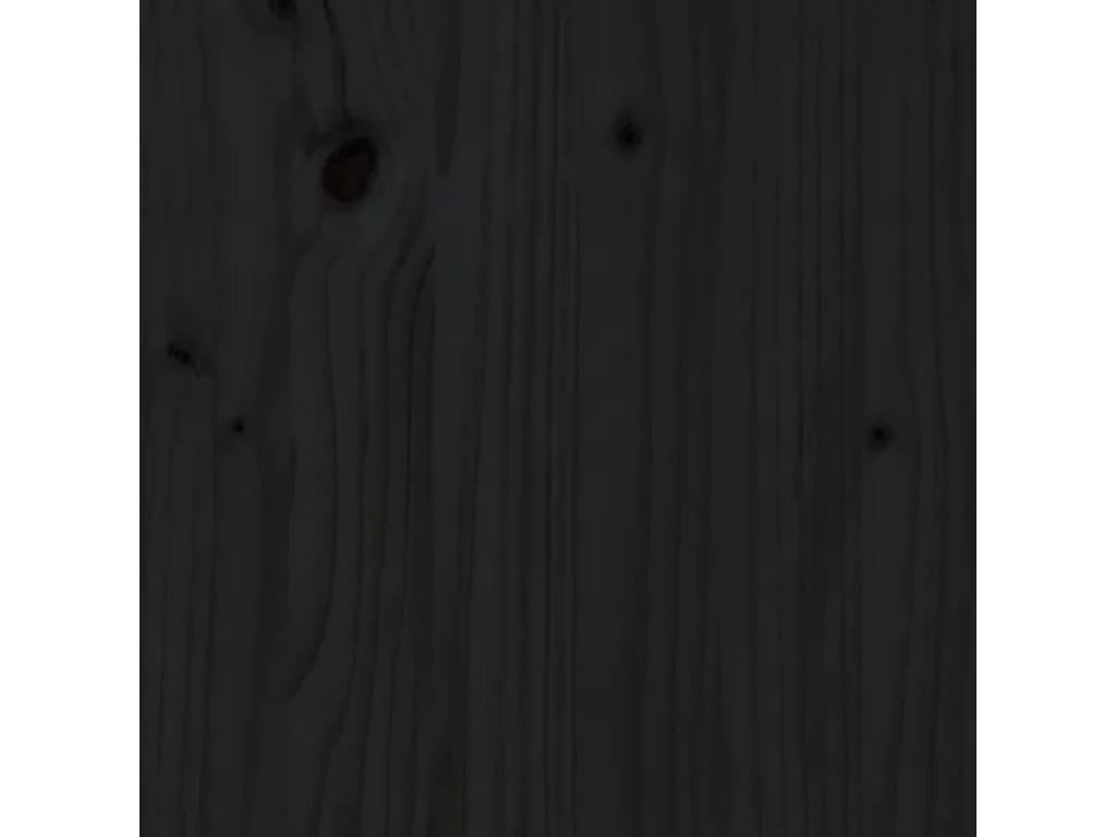 Table basse Noir 55x60 cm Bois massif de pin EFJU68326