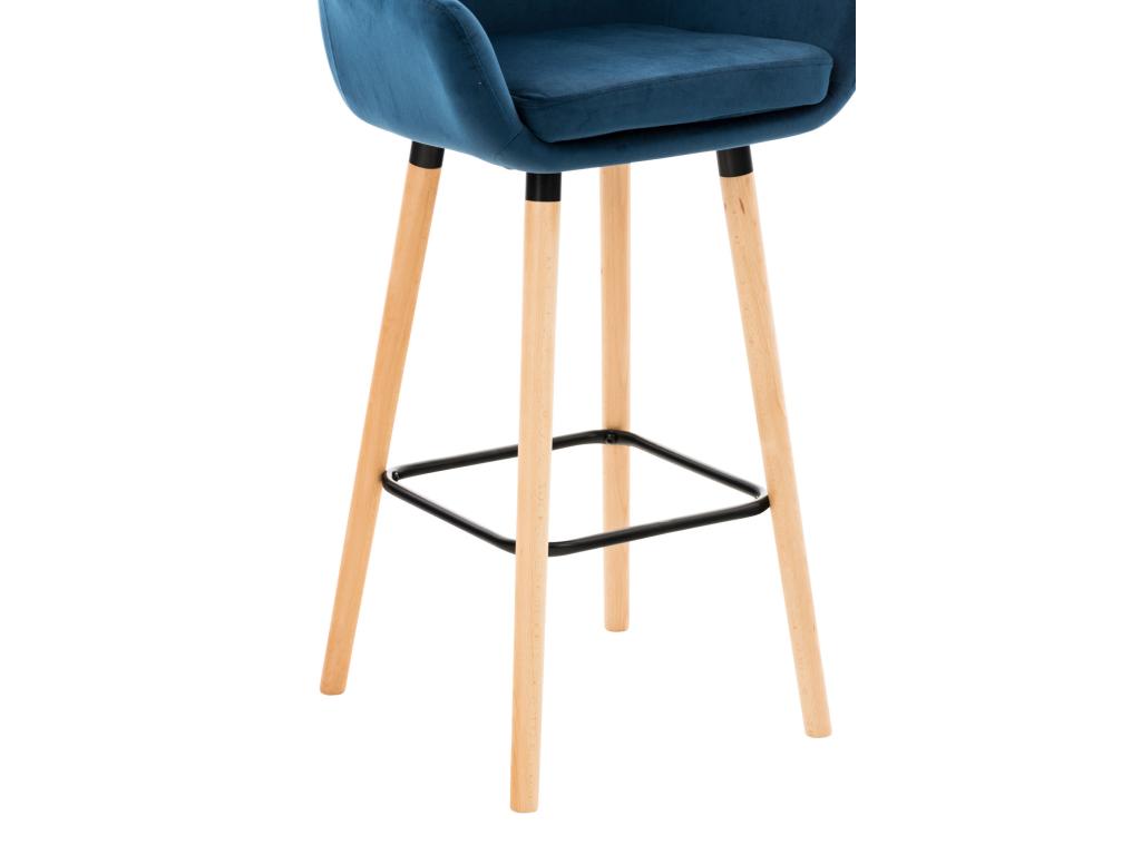 Tabouret de bar Ventoriq velours - bleu99.00 ORVZ85113