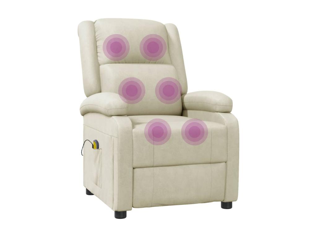 Fauteuil de massage Crème Similicuir GPUG19409