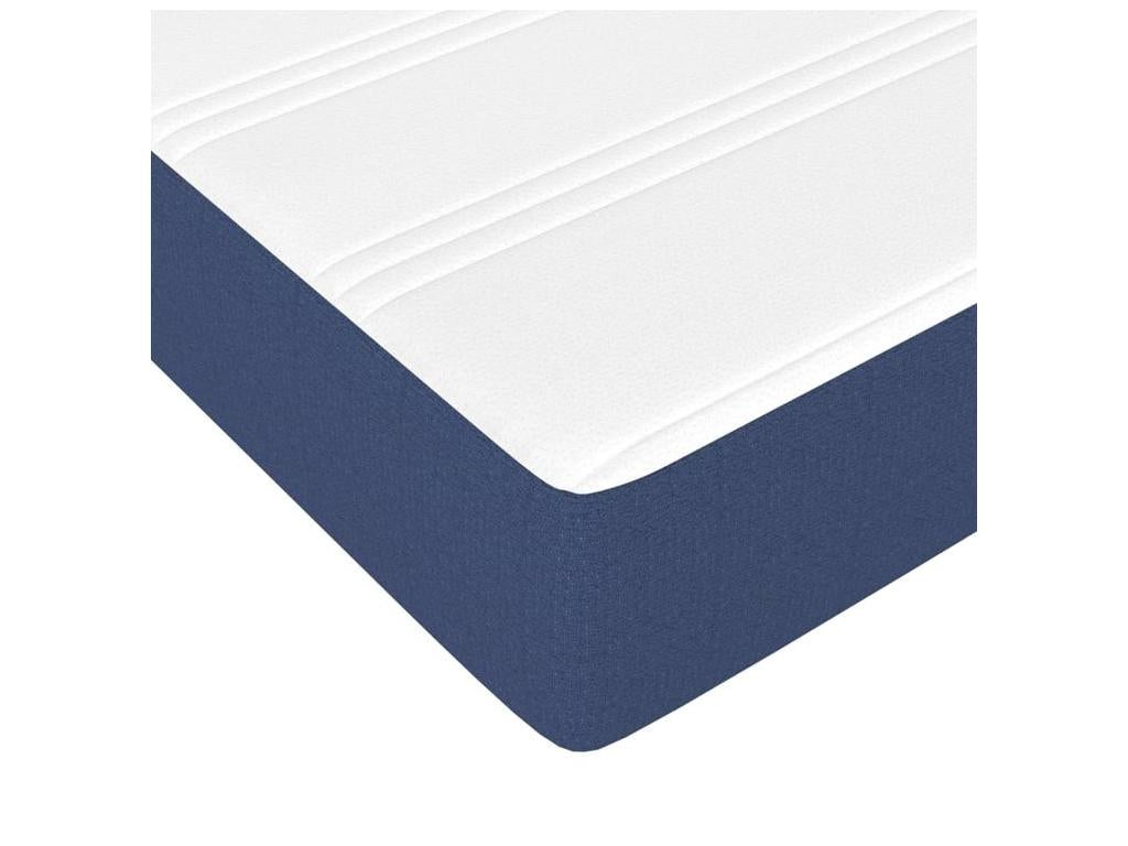 Sommier à Ventoriq de lit avec matelas Bleu 120x200 Tissu HBEY02750