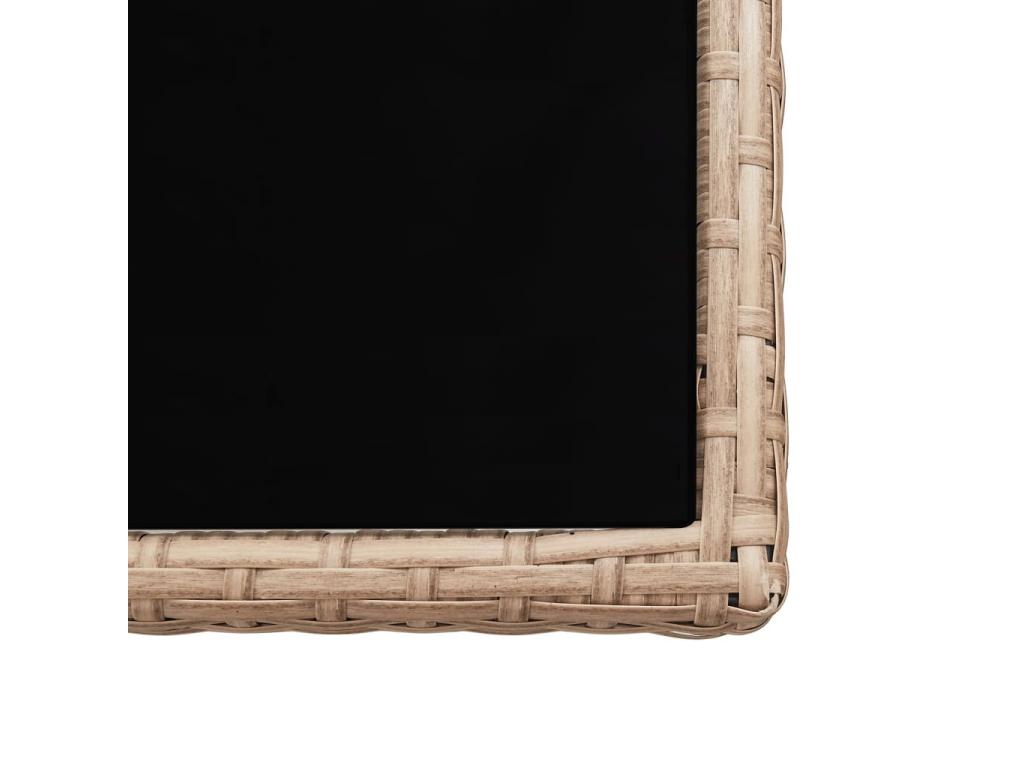 Salon de jardin 5 pcs avec coussins Résine tressée Beige 2 IHCS53143