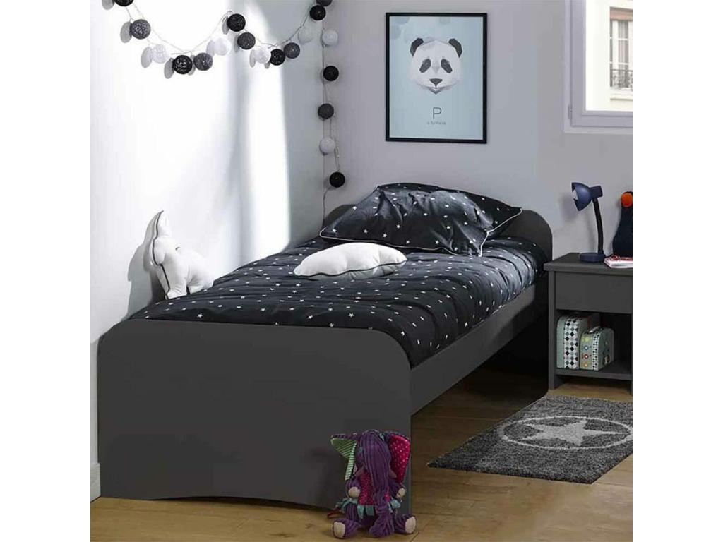 Pack lit avec matelas 90x200 cm bois massif blanc Ventoriq WZMS99701