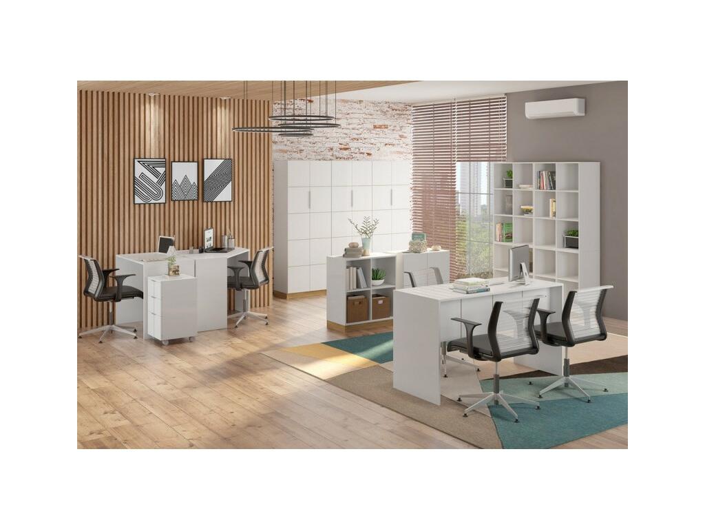 Bureau Blanc Mat L 90 H 76 P 54 cm QFBD59422