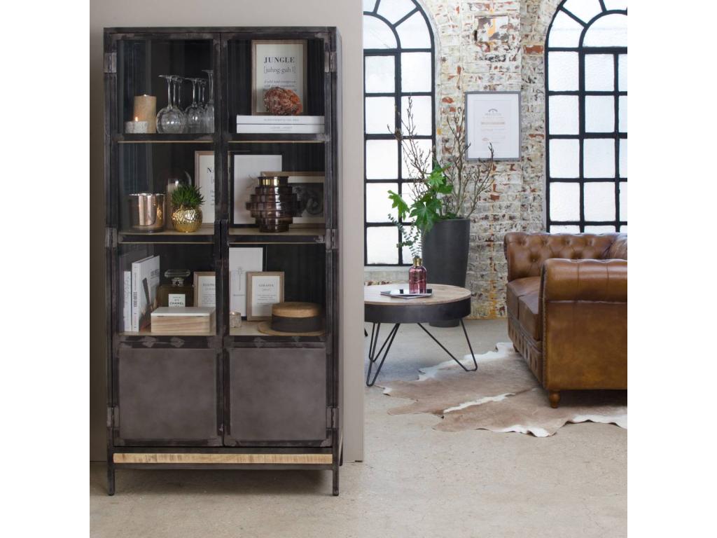 Table basse en bois de manguier et métal Locker GGSD72689