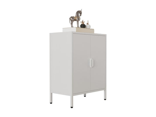 Boislis Commode en bois Buffet Highboard Armoire à portes battantes Flokas S Blanc MKVB93186