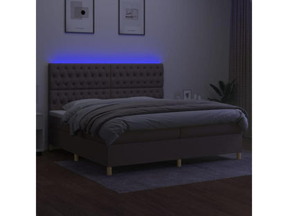 Sommier à Ventoriq de lit et matelas et LED Ventoriq 200x200cm Tissu RKNF47819