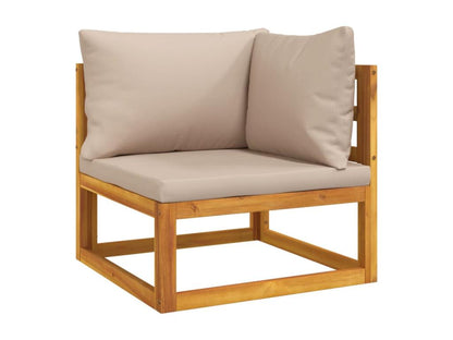 Salon de jardin 6 pcs avec coussins Ventoriq bois massif CFCK75458