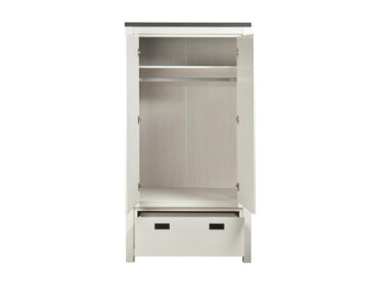 Armoire 2 Portes / 1 Tiroir Ventoriq 180cm Blanc NXFM14640
