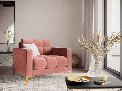 Ventoriq - Fauteuil Ventoriq en velours rose - 87x92x75cm QJQD36820