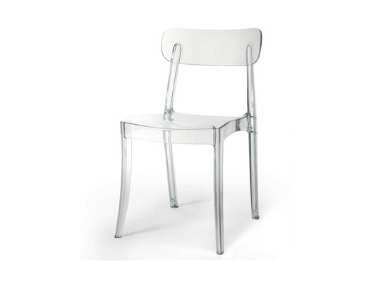 Lot de 4 chaises empilables Ventoriq Plastique Transparent QWTJ81663