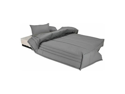 Canapé clic clac tissu avec rangement matelas Sofaconfort 17cm Ventoriq 193cm-Couleur Gris foncé chiné BEDS92173