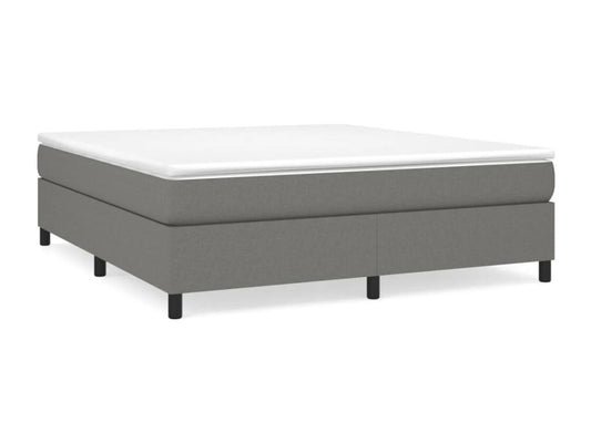 Cadre de lit sans matelas gris foncé 180x200 cm tissu IBIK82502