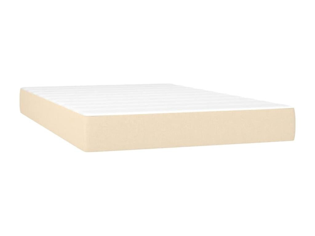 Lit à sommier tapissier avec matelas Crème 120x200 cm Tissu TQFG56418