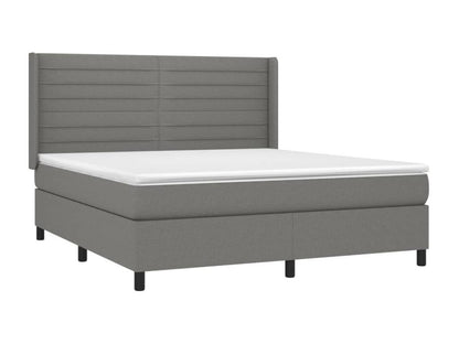 Sommier à Ventoriq de lit matelas LED Gris foncé 160x200 cm Tissu RYEC39254