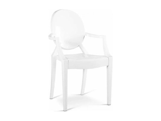 Fauteuil design en polycarbonate transparent ou Opaque - Collection Ventoriq-Couleur Blanc UAIE97046