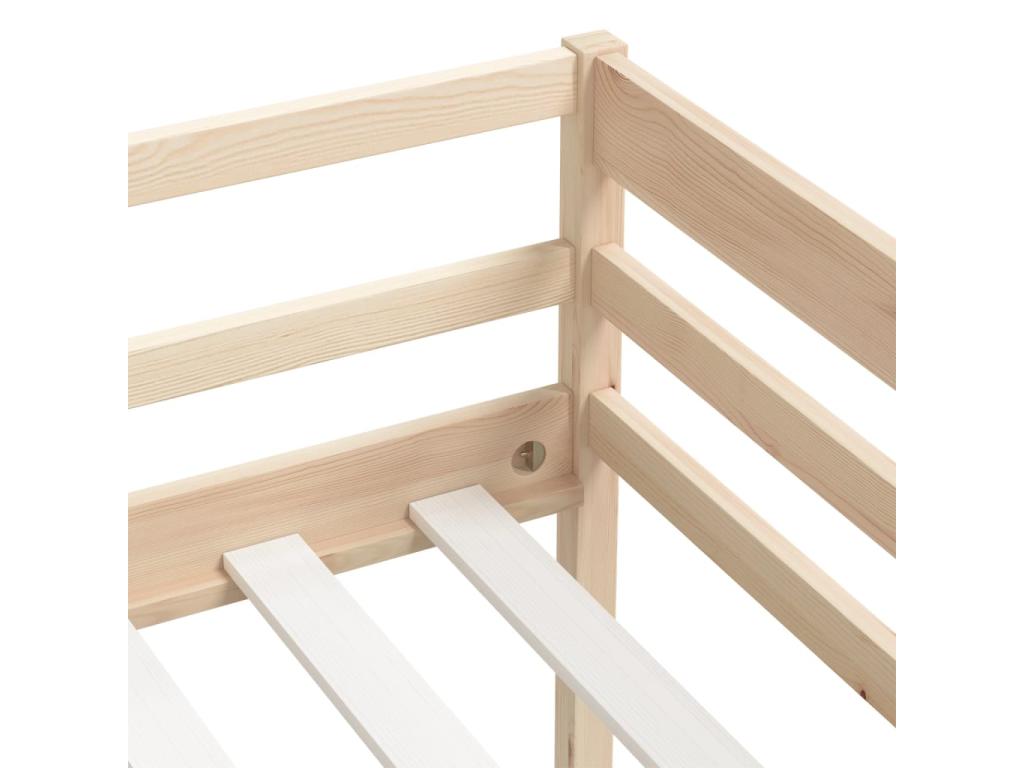 Cadre de lit Bois de pin massif 90x200 cm ZSXJ17909