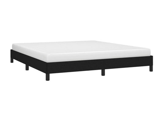 Cadre de lit sans matelas noir 160x200 cm tissu UQHF76952