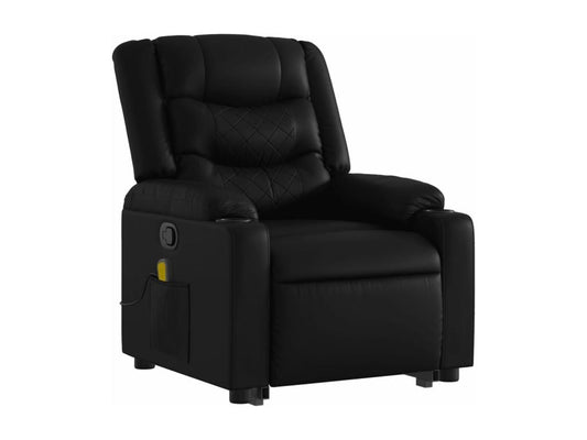 Fauteuil inclinable massant Noir Similicuir STNC00756
