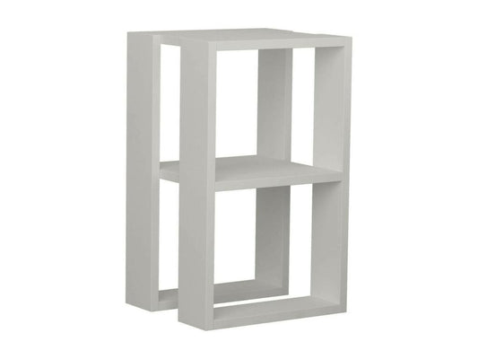 Chevet Boislis Commode basse Table de nuit Étagère de chevet 30x30h55 cm Blanc DOJH05651