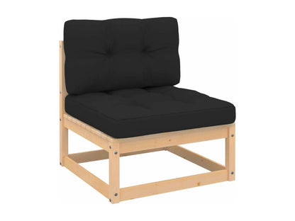 Salon de jardin 8 pièces avec coussins Bois de pin massif LNJX14873