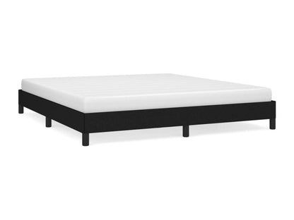 Cadre de lit sans matelas noir 160x200 cm tissu UQHF76952