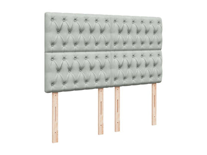 Sommier à Ventoriq de lit et matelas Gris clair 160x200cm Velours LEMC97681