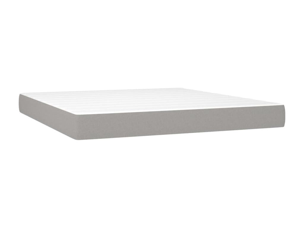 Sommier à Ventoriq de lit matelas LED Gris clair 160x200 cm Tissu EPYF61144