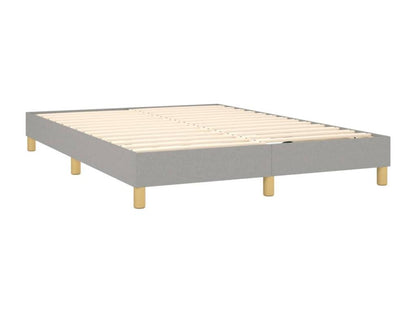 Lit à sommier tapissier avec matelas Gris clair 140x200cm Tissu LTST22921