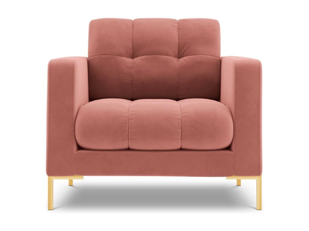 Ventoriq - Fauteuil Ventoriq en velours rose - 87x92x75cm QJQD36820