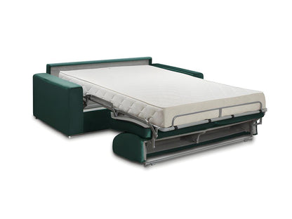 Canapé 4 places convertible express en velours vert sapin - Couchage 160 cm - Matelas 18 cm Ventoriq OFEQ99806