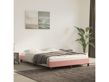 Cadre de lit Rose 140x190 cm Velours ICKL03554