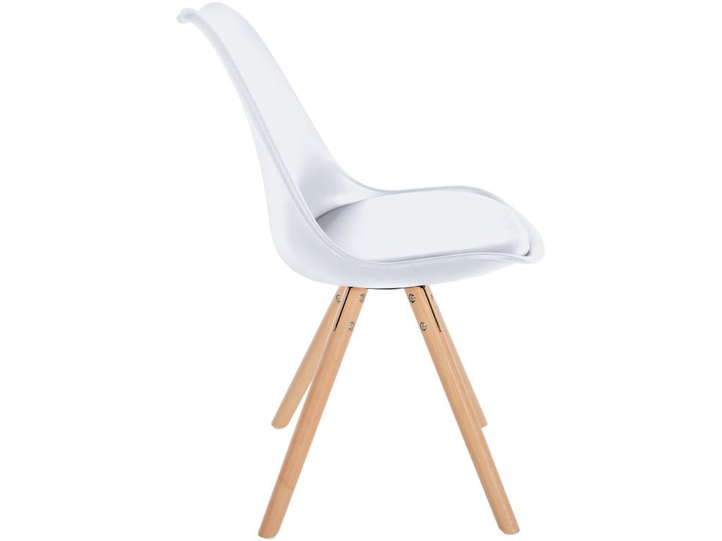 chaise salle à manger - Plastique / Bois - Blanc - Ventoriq RWKH95610