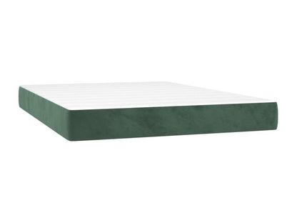 Lit à sommier tapissier et matelas Vert foncé 140x190cm Velours UYXM64438