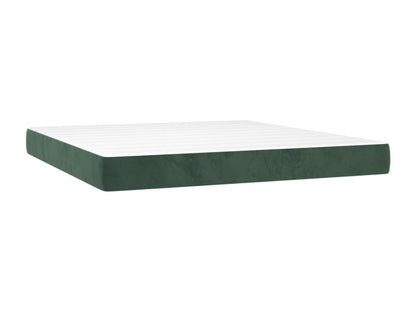 Sommier tapissier matelas et LED Vert foncé 160x200 cm Velours GNGO89627
