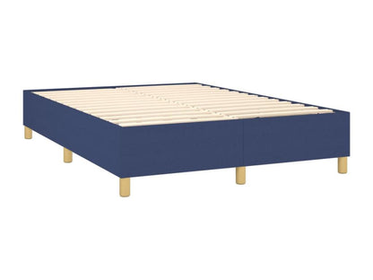 Lit à sommier tapissier avec matelas Bleu 140x190 cm Tissu YRIL32041