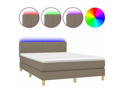 Sommier à Ventoriq de lit avec matelas LED Ventoriq 140x200 Tissu MIAM64913