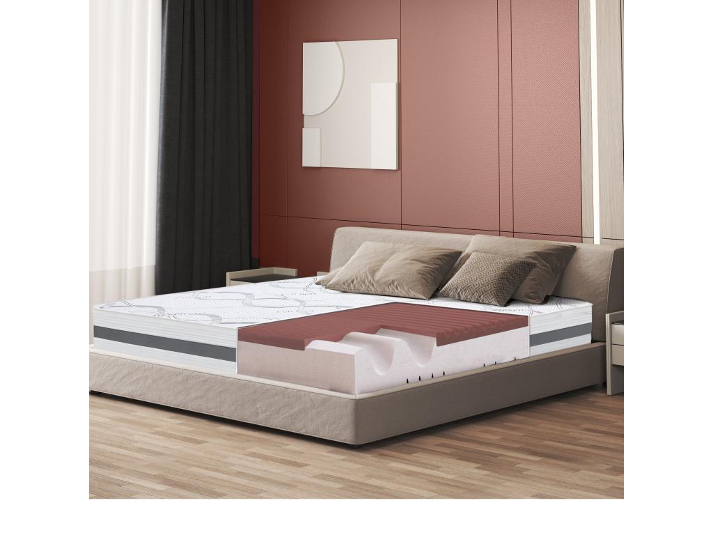 Matelas Double 140x220 à mémoire de forme - Qualité Premium - Hauteur 27 cm - Fabriqué en Italie AXMH41069