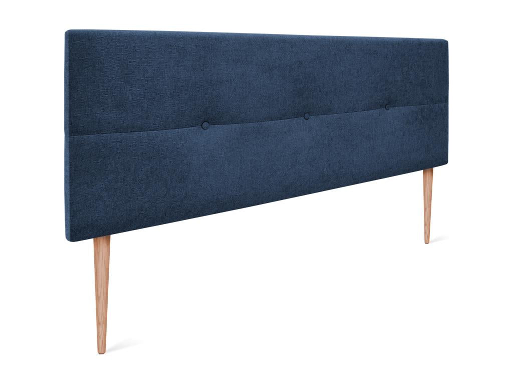 Ventoriq Tête de lit en tissu Aqualine avec Boutons 160x105cm avec pieds Lits 150/160 - Bleu WWXG97842