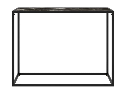 Table console Noir 100x35x75 cm Verre trempé OLVX40955