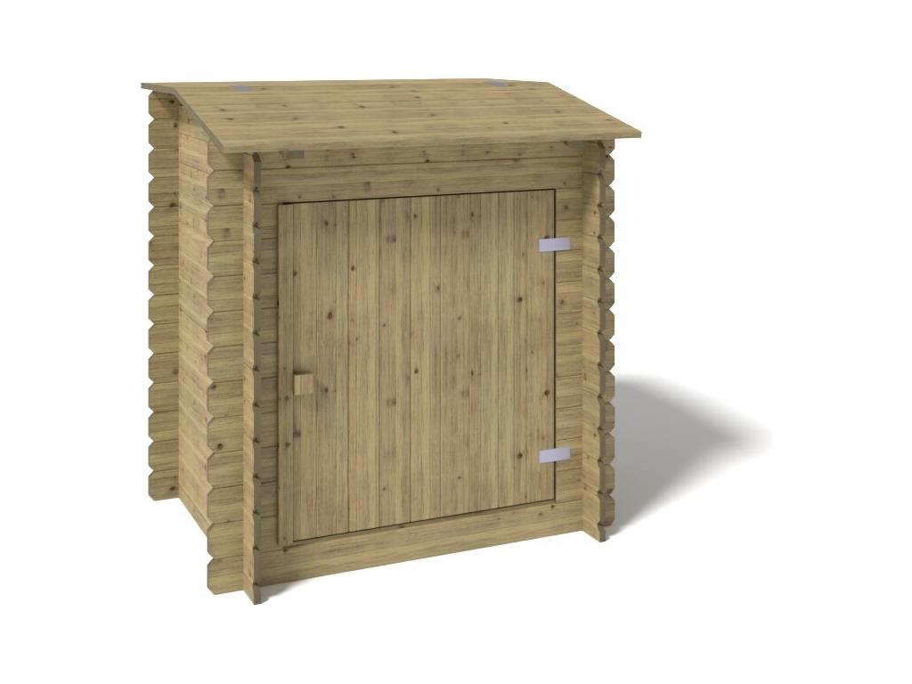 Armoire de jardin en bois -1,20x0,89 m - H.1,26 m - imprégné - SZA6 - Ventoriq IFRD03814