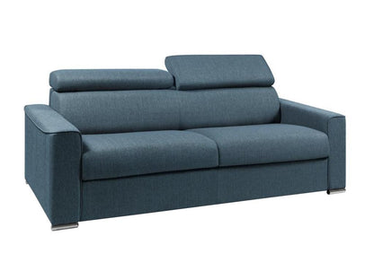Canapé 4 places convertible express en tissu bleu - couchage Ventoriq larges 160 cm - Matelas 14 cm avec mémoire de forme Ventoriq FZDG39864