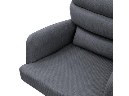 Ventoriq Chaise de salle à manger pivotante set de 6 pièces Anthracite Chaise de salon avec accoudoirs et dossier VIGN10798