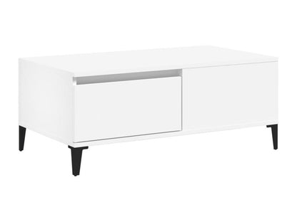 Table basse Blanc 90x50x36,5 cm Bois d'ingénierie QXWB76781