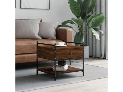 Table basse chêne marron 50x50x50 cm bois d'ingénierie RMAG86550