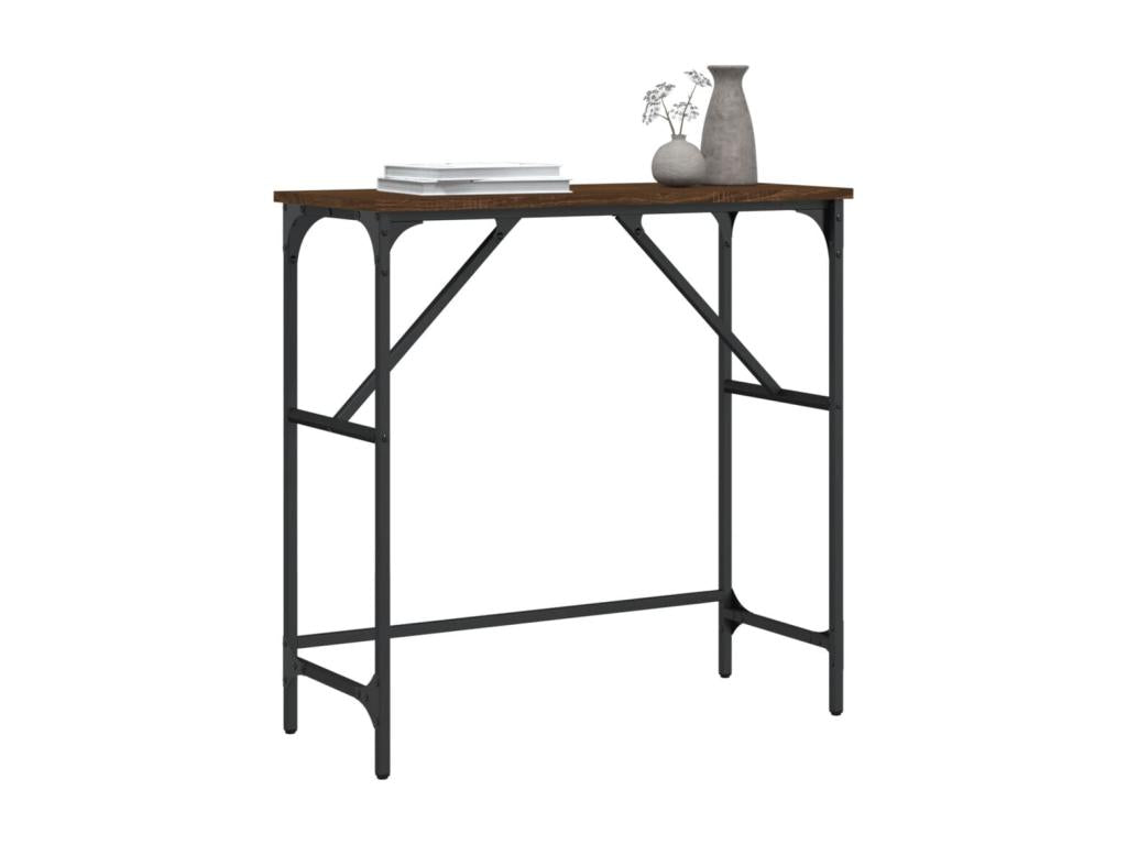 Table console chêne marron 75x32x75 cm bois d'ingénierie MRKA36363