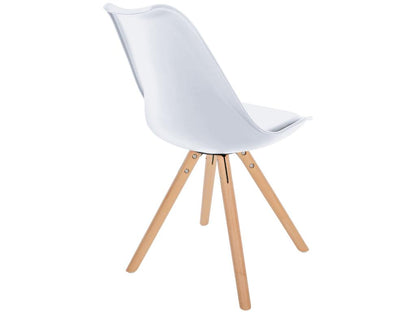 chaise salle à manger - Plastique / Bois - Blanc - Ventoriq RWKH95610