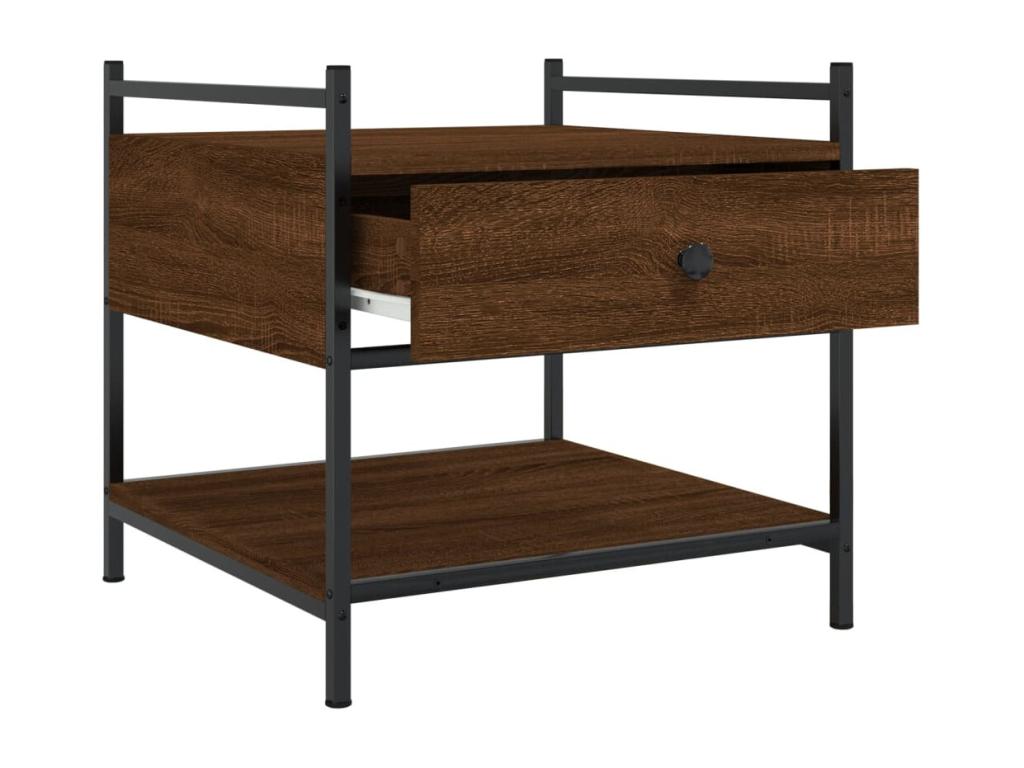 Table basse chêne marron 50x50x50 cm bois d'ingénierie RMAG86550